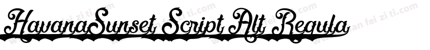 HavanaSunset Script Alt Regular字体转换